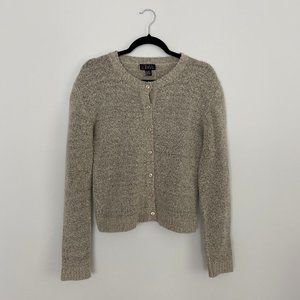 I-DOLL Women's Beige Cardigan Sweater